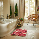 Isabella Bath Mat - Crimson