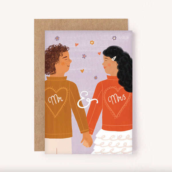 Mr & Mrs Wedding Card