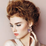 AZEZA POSSUM CEREMONY LAYERED DOUBLE BELL DROP EARRINGS