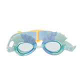 Kids Swim Goggles Finn the Fish Aqua Blue