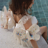 Kids Inflatable Arm Bands Cotton Candy Glitter