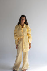 Linen Pant - Butter Check