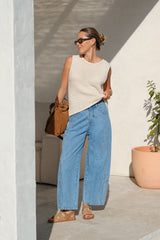 DARTED BARREL JEAN | VINTAGE BLUE