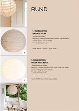 Linen Light Shade Rund Natural 50cm | Beige