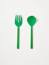 Enamel Emerald Salad Servers