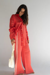 Linen Pant - Watermelon (Peach Stripe)