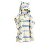 Kids Character Hooded Towel Sammy the Seagull Blue Stripe