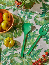 Enamel Emerald Salad Servers