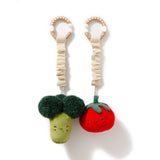 2pk Stroller Toy - Broccoli & Tomato