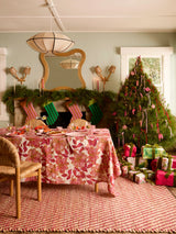 Bow Pink Beaded Christmas Decoration