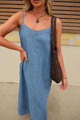 Remy Strappy Midi Dress Blue
