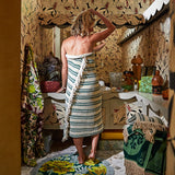 Lucien Waffle Towel - Forest