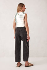 DARTED BARREL JEAN | FADED BLACK