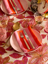 Enamel Rose Salad Servers