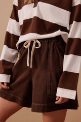 RELAXED EVERYDAY SHORT | CHOCOLATE