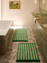 Stripe Reversible Khaki Bath Mat
