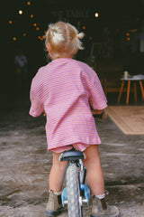 Basics Rib Set | Raspberry Stripe