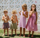 Zulu Dress | Berry Stripe