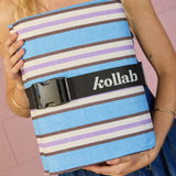 Picnic Mat | Choc Blue Stripe