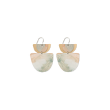 Kiasmin 2 Aura Layered Double Bell Drop Earrings