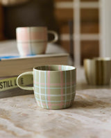 Sage & Blush Check Mug | Cat's Pyjamas