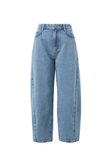 Maggie Tapered Barrel Jean - Mid Vintage Blue