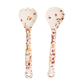 Wilkie Salad Servers - Nougat Terrazzo