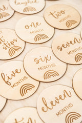 Baby Milestone Wooden Discs