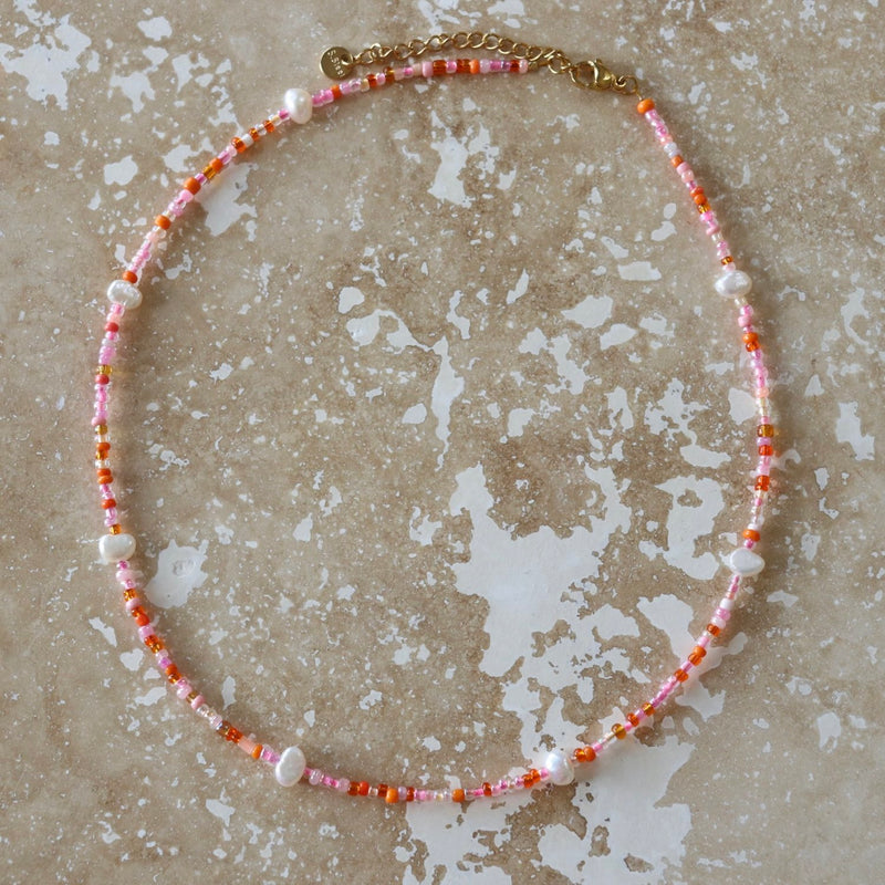 Spring Necklace  | Multi Pearl