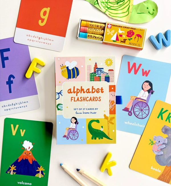 A-Z Illustrated Alphabet Flashcards