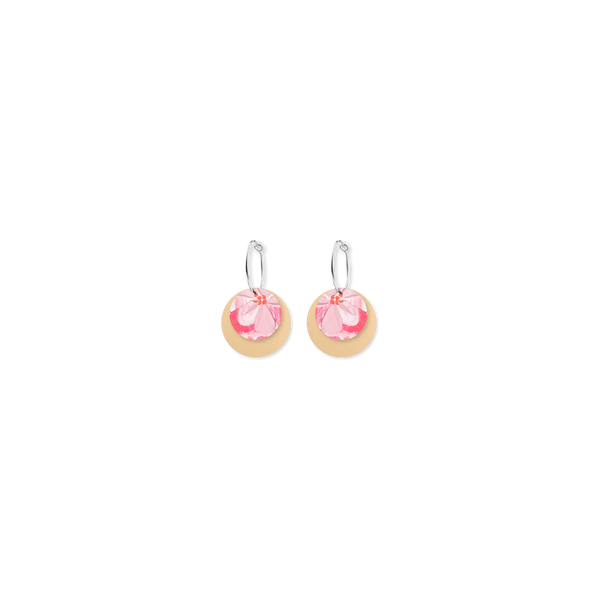 Kelsie Rose Power Pink Layered Circle Hoop Earrings