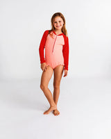 Cheeky Crinkle Long Sleeve Bathers