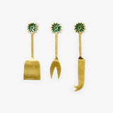 Petal Emerald Cheese Knife Set