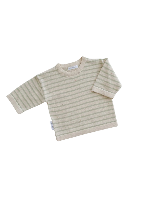 LONG SLEEVE TEE | BISCOTTI STRIPE