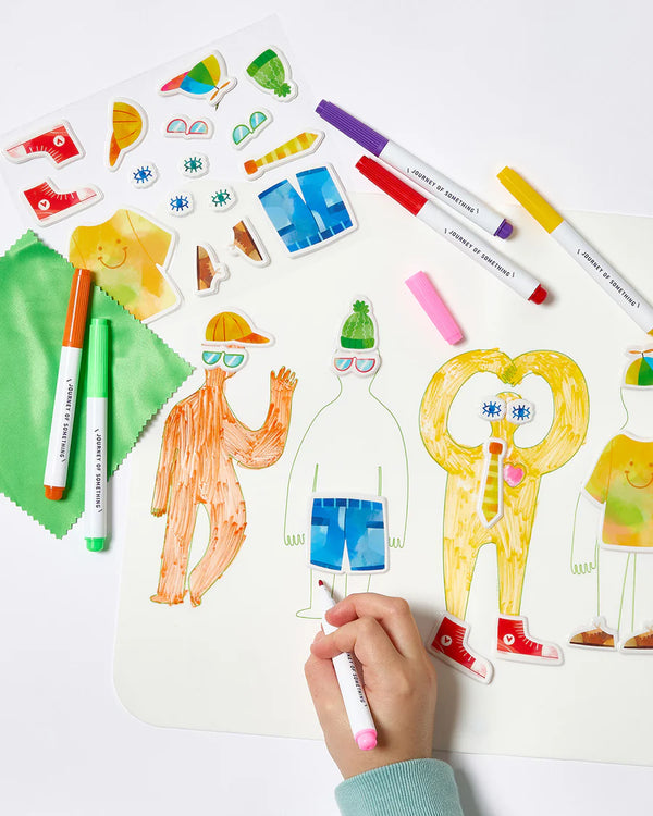 Wipeable Silicone Colouring Mat - Friends