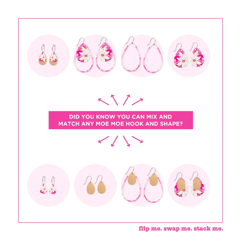 Kelsie Rose Power Pink Duo Outline Tear Pack Earrings