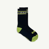 Rad Dad Crew Socks Single - Black/Lime