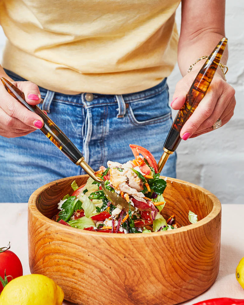 Smokey Amber Salad Servers