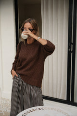 SAGE CHUNKY KNIT | CHOCOLATE