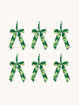 Linen Bow Green Set of 6