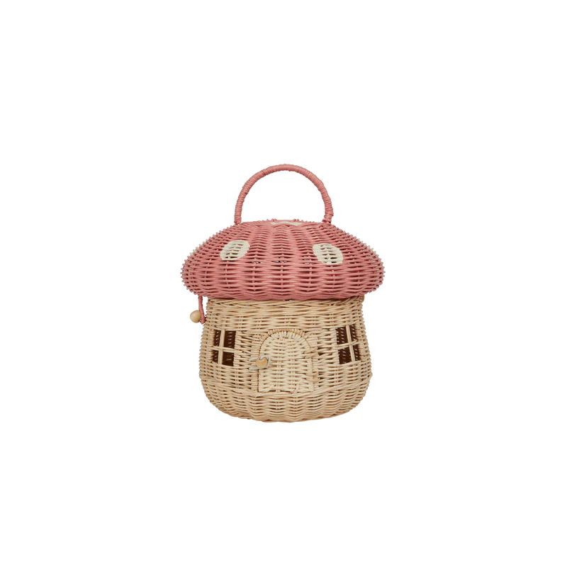Rattan Mushroom Basket - Musk