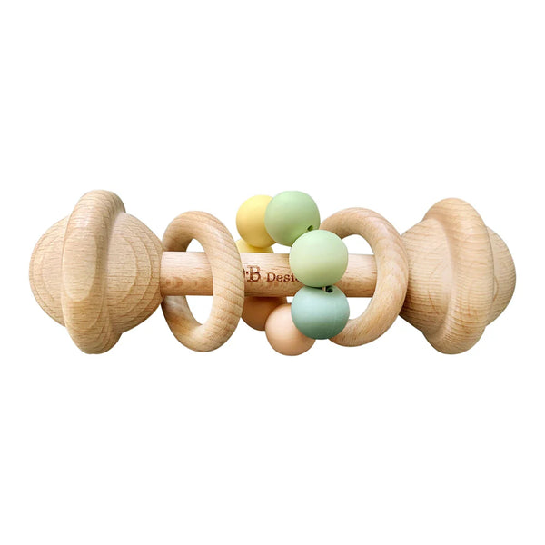 Wooden Rattle Toy | Pastel Multi Color