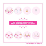 Kelsie Rose Power Pink Double Halo Hoop Earrings