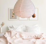 Linen Light Shade - Paere - Fringed- Blush Pink - 50cm