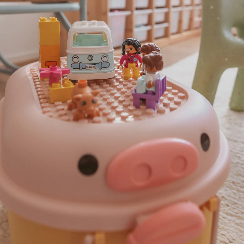 Ride Along Storage - Pig | Yellow + Pink