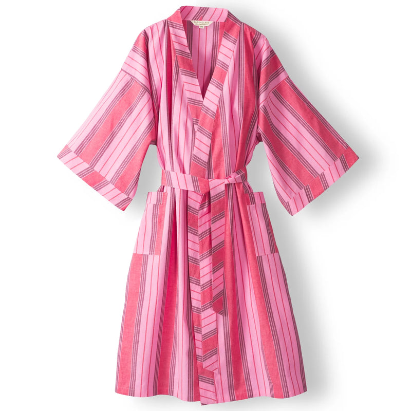 Brigitte Cotton Bath Robe - Scarlet