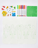 Wipeable Silicone Colouring Mat - Friends