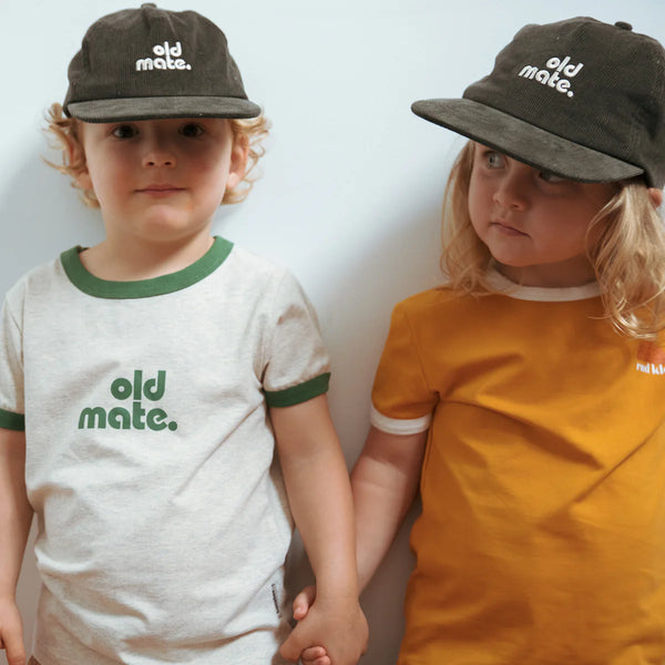 Old Mate Cord Kids Cap - Khaki