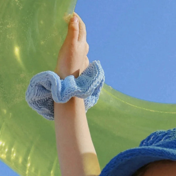 Girls Swim Scrunchie - Golden Blue