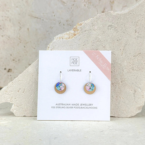Kelsie Rose Petals Layered Small Circle Drop Earrings